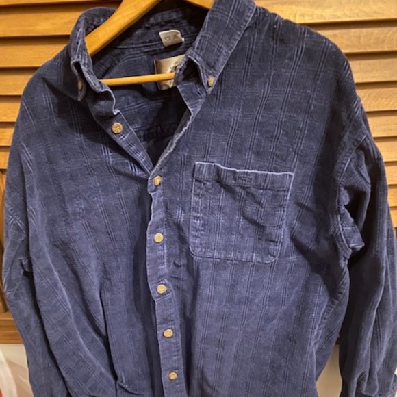 The Territory Ahead Men's Blue Patterned Corduroy Buttoned Down Shirt XL - Picture 1 of 9